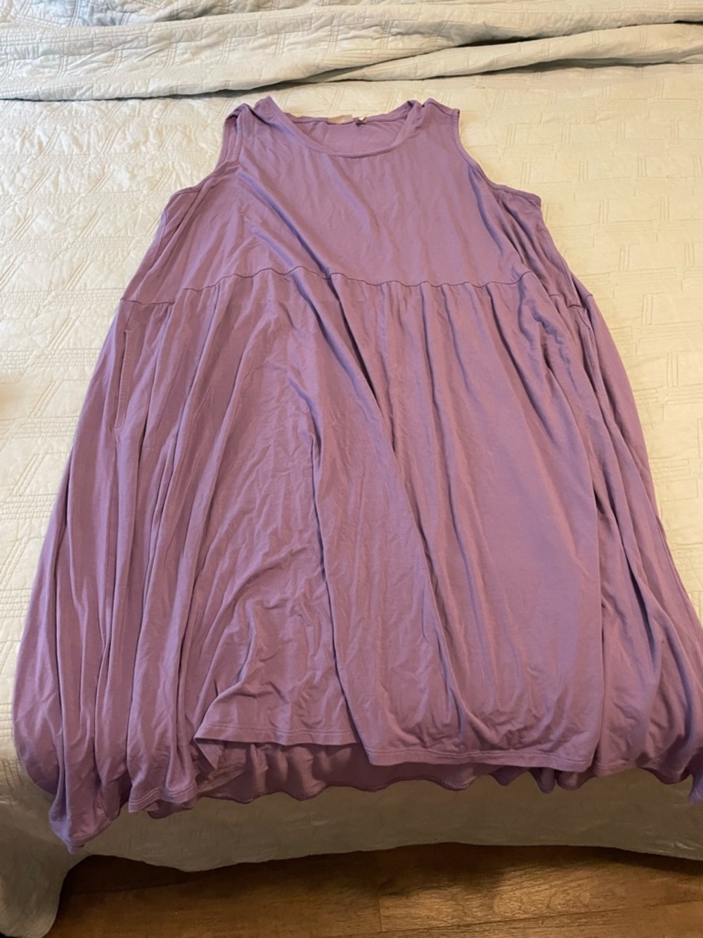 LOGO by Lori Goldstein Lavender Sleeveless Swing Dress